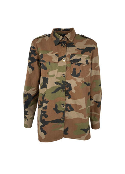 Black Colour Angie Camouflage Shirt/Jacket
