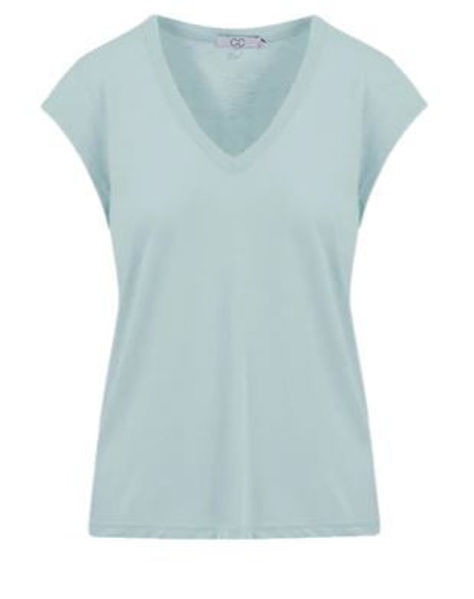 CC Heart V-Neck T-Shirt Pastel Aqua