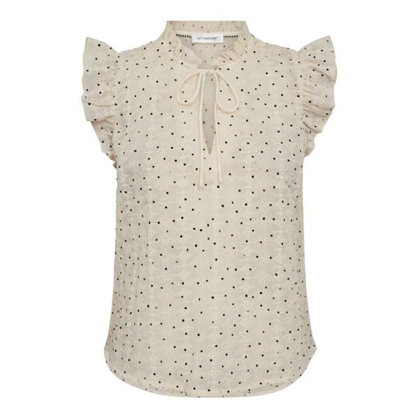 Co Couture Bluse Evelyn Mini Dot Off White